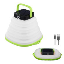 USB solar charging collapsible lampshade led light